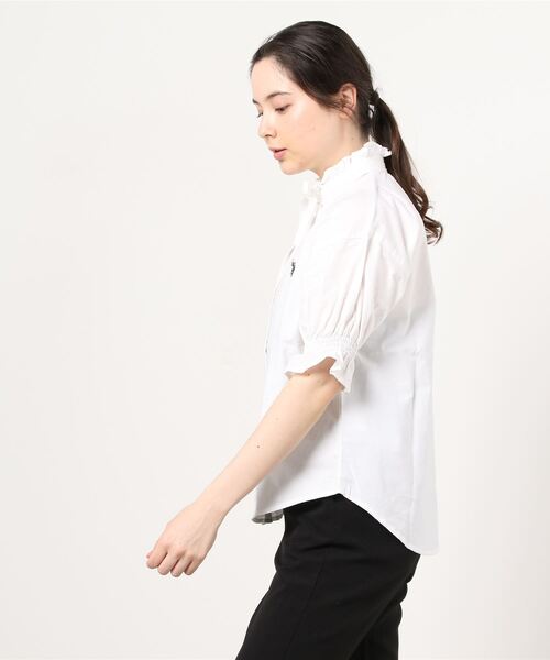 U.S. POLO ASSN.(ユーエスポロアッスン)の「∴WEGO/U.S.POLO ASSN.別注スタンドフリルブラウス(シャツ/ブラウス・レディース・ホワイト/ベージュ系その他2・FREE)」の14枚目の写真