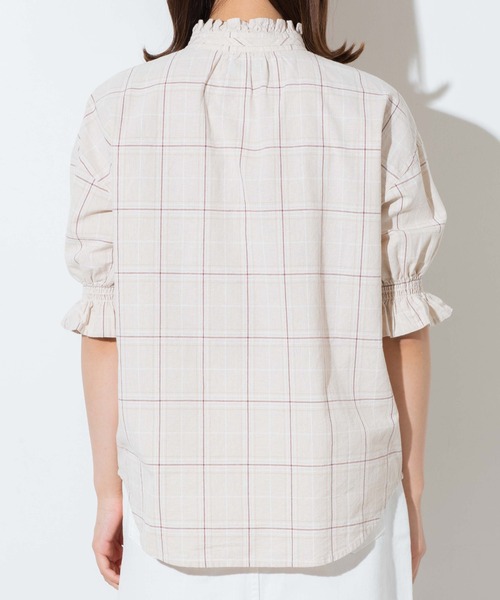 U.S. POLO ASSN.(ユーエスポロアッスン)の「∴WEGO/U.S.POLO ASSN.別注スタンドフリルブラウス(シャツ/ブラウス・レディース・ホワイト/ベージュ系その他2・FREE)」の7枚目の写真