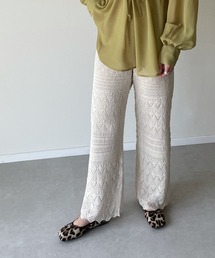 y/m by misato | リネンライク透かし編みパンツ(その他パンツ)
