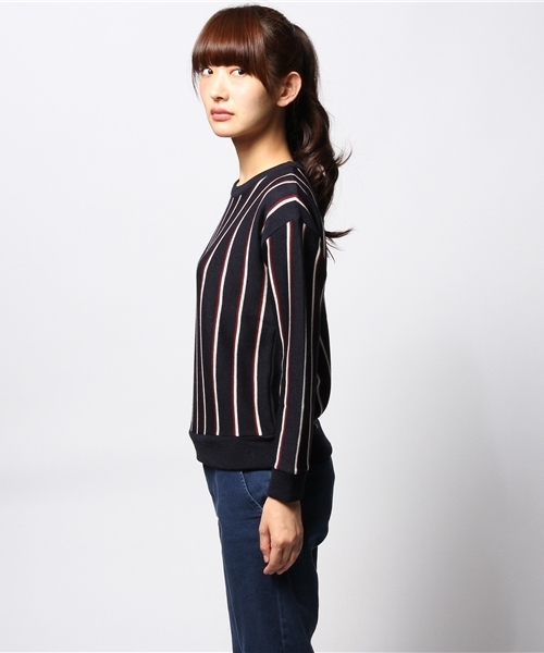 ESTNATION(エストネーション)の「ESTNATION ストライプニット(ニット/セーター・レディース・グレー/ネイビー・38)」の4枚目の写真