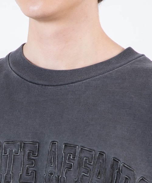 WEGO（ウィゴー）の「WEGO/スーパービックシルエットピグメントカレッジロゴ刺繍Tシャツ（Tシャツ/カットソー・メンズ・ブラック/パープル/イエロー/ダークグリーン/ブラウン・FREE）」の11枚目の写真