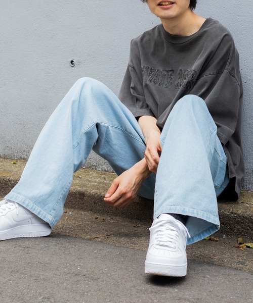 WEGO（ウィゴー）の「WEGO/スーパービックシルエットピグメントカレッジロゴ刺繍Tシャツ（Tシャツ/カットソー・メンズ・ブラック/パープル/イエロー/ダークグリーン/ブラウン・FREE）」の20枚目の写真