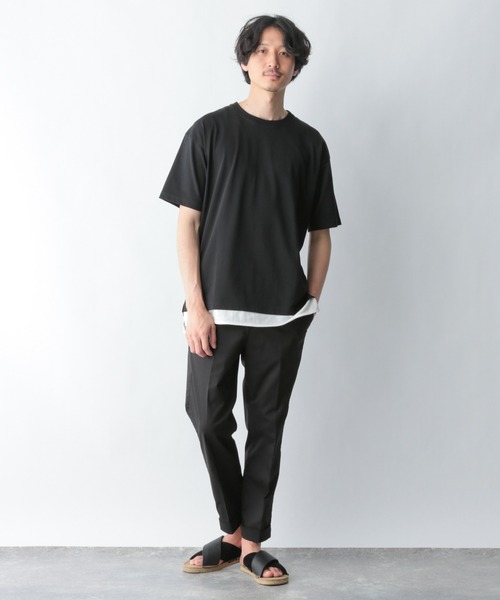 GLOBAL WORK（グローバルワーク）の「シャーベッTEEレイヤードＭ/952104（Tシャツ/カットソー・メンズ・ライトグレー/ブラック/ブルー/ライトイエロー/グリーン/ダークブラウン・SMALL/MEDIUM/LARGE/X-LARGE）」の10枚目の写真