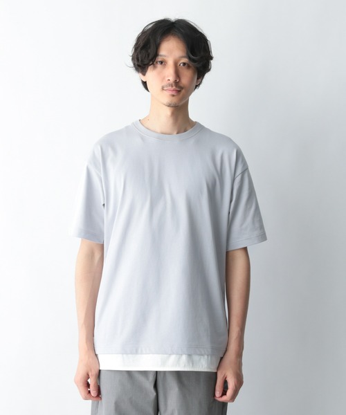 GLOBAL WORK（グローバルワーク）の「シャーベッTEEレイヤードＭ/952104（Tシャツ/カットソー・メンズ・ライトグレー/ブラック/ブルー/ライトイエロー/グリーン/ダークブラウン・SMALL/MEDIUM/LARGE/X-LARGE）」の12枚目の写真