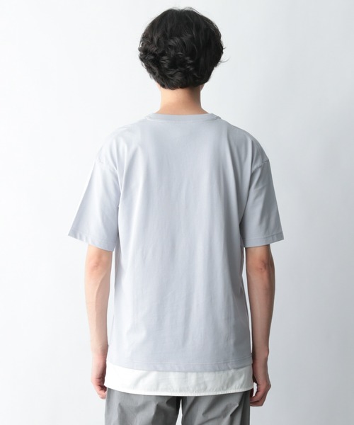 GLOBAL WORK（グローバルワーク）の「シャーベッTEEレイヤードＭ/952104（Tシャツ/カットソー・メンズ・ライトグレー/ブラック/ブルー/ライトイエロー/グリーン/ダークブラウン・SMALL/MEDIUM/LARGE/X-LARGE）」の14枚目の写真