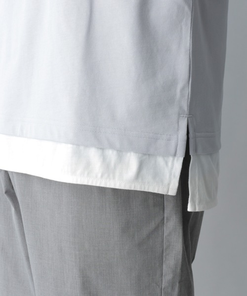 GLOBAL WORK（グローバルワーク）の「シャーベッTEEレイヤードＭ/952104（Tシャツ/カットソー・メンズ・ライトグレー/ブラック/ブルー/ライトイエロー/グリーン/ダークブラウン・SMALL/MEDIUM/LARGE/X-LARGE）」の8枚目の写真