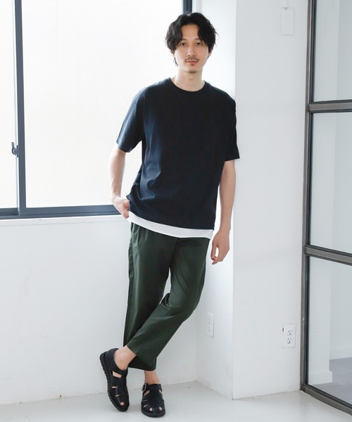 GLOBAL WORK（グローバルワーク）の「シャーベッTEEレイヤードＭ/952104（Tシャツ/カットソー・メンズ・ライトグレー/ブラック/ブルー/ライトイエロー/グリーン/ダークブラウン・SMALL/MEDIUM/LARGE/X-LARGE）」の21枚目の写真