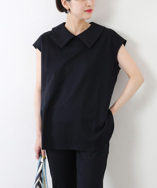 JOURNAL STANDARD(ジャーナルスタンダード)の「《WEB限定》オーガニックコットンポンチプルオーバー◆(Tシャツ/カットソー・レディース・ブラック/ネイビー・FREE)」の2枚目の写真