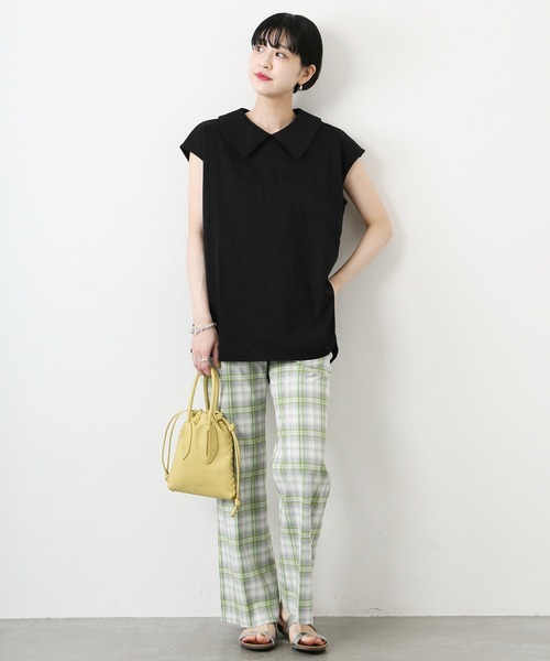 JOURNAL STANDARD(ジャーナルスタンダード)の「《WEB限定》オーガニックコットンポンチプルオーバー◆(Tシャツ/カットソー・レディース・ブラック/ネイビー・FREE)」の13枚目の写真