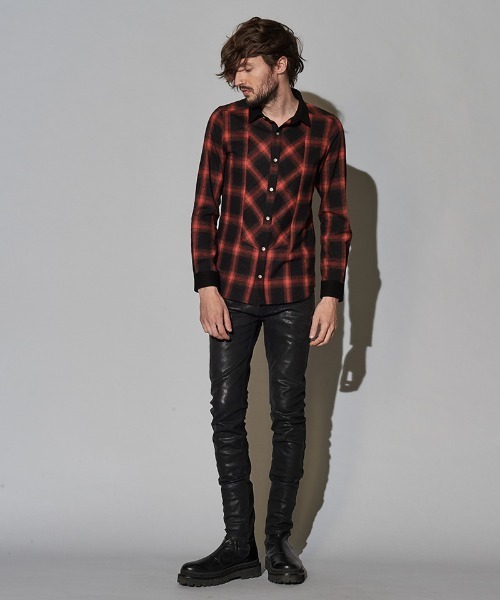 NO ID.（ノーアイディ）の「ms4722-クレリックバイアスオンブレーチェックＳＨ シャツ（シャツ/ブラウス・メンズ・グリーン/ブルー/レッド/ブラック・2/1）」の11枚目の写真