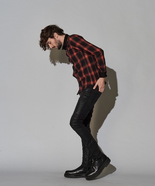 NO ID.（ノーアイディ）の「ms4722-クレリックバイアスオンブレーチェックＳＨ シャツ（シャツ/ブラウス・メンズ・グリーン/ブルー/レッド/ブラック・2/1）」の12枚目の写真