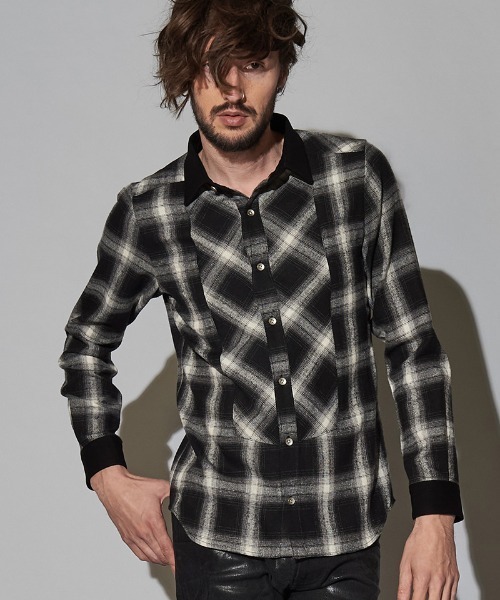 NO ID.（ノーアイディ）の「ms4722-クレリックバイアスオンブレーチェックＳＨ シャツ（シャツ/ブラウス・メンズ・グリーン/ブルー/レッド/ブラック・2/1）」の21枚目の写真