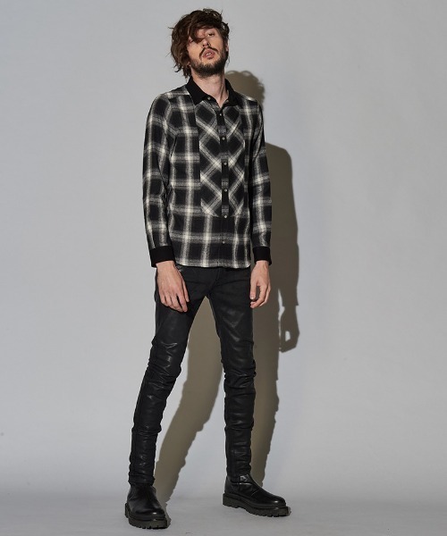 NO ID.（ノーアイディ）の「ms4722-クレリックバイアスオンブレーチェックＳＨ シャツ（シャツ/ブラウス・メンズ・グリーン/ブルー/レッド/ブラック・2/1）」の22枚目の写真