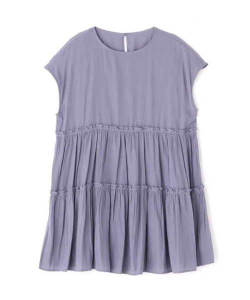 N.(N. Natural Beauty Basic)(エヌエヌナチュラルビューティーベーシック)の「◆パウダーサテンティアードギャザーブラウス(シャツ/ブラウス・レディース・オフホワイト/グレー/ブルーパープル・MEDIUM)」の18枚目の写真