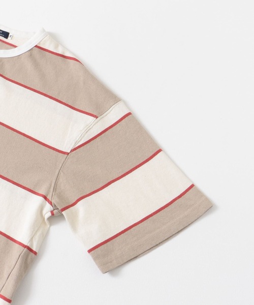 ITEMS URBANRESEARCH（アイテムズ アーバンリサーチ）の「ワイドピッチボーダー天竺Tシャツ（Tシャツ/カットソー・メンズ・ベージュ/ネイビー/キャメル・MEDIUM/LARGE）」の17枚目の写真