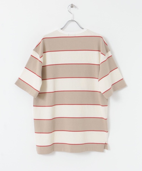 ITEMS URBANRESEARCH（アイテムズ アーバンリサーチ）の「ワイドピッチボーダー天竺Tシャツ（Tシャツ/カットソー・メンズ・ベージュ/ネイビー/キャメル・MEDIUM/LARGE）」の19枚目の写真
