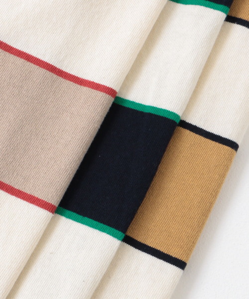 ITEMS URBANRESEARCH（アイテムズ アーバンリサーチ）の「ワイドピッチボーダー天竺Tシャツ（Tシャツ/カットソー・メンズ・ベージュ/ネイビー/キャメル・MEDIUM/LARGE）」の21枚目の写真