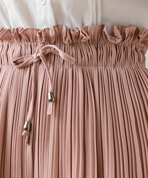 Grandeir（グランディール）の「ハイウエスト プリーツ フレアパンツ（その他パンツ・レディース・ブラック/グレー/ピンク/モカ・M）」の19枚目の写真