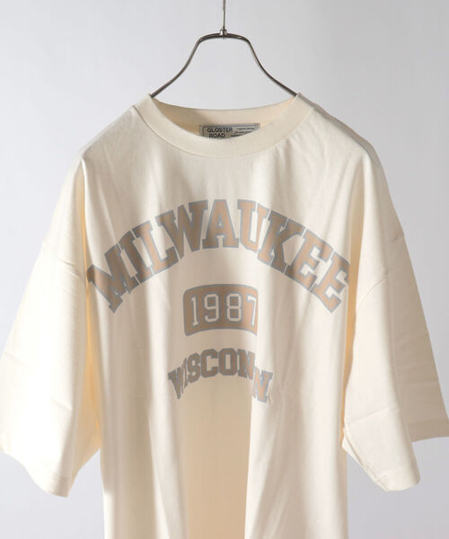 GLOSTER(グロスター)の「カレッジプリントTシャツ(Tシャツ/カットソー・メンズ・ライトブルー/ブラック/パープル/キナリ・MEDIUM/LARGE)」の18枚目の写真