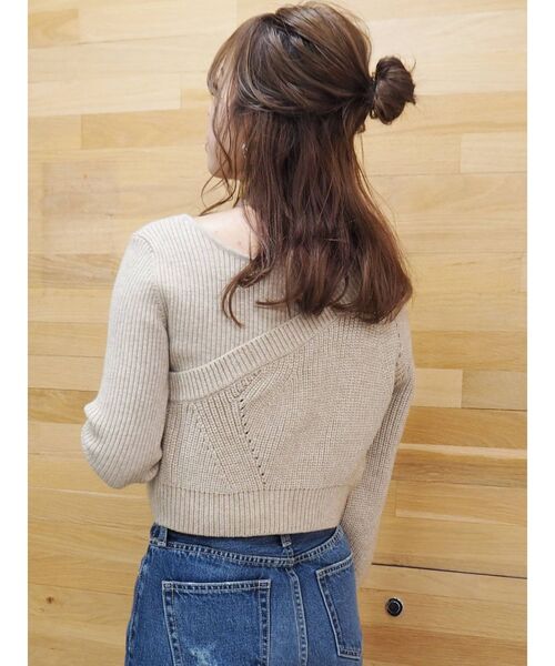 EVRIS（エヴリス）の「ドッキングボトルネックニットトップス（ニット/セーター・レディース・ブラック/ブルー/アイボリー・FREE）」の8枚目の写真