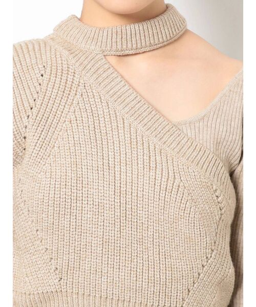 EVRIS（エヴリス）の「ドッキングボトルネックニットトップス（ニット/セーター・レディース・ブラック/ブルー/アイボリー・FREE）」の18枚目の写真