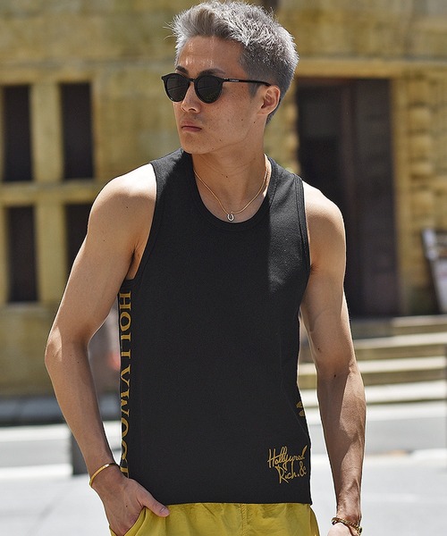 JOKER（ジョーカー）の「【JOKER】サイドラインタイトシルエットタンクトップ（タンクトップ・メンズ・ブラック/ホワイト・M/L/XL）」の2枚目の写真