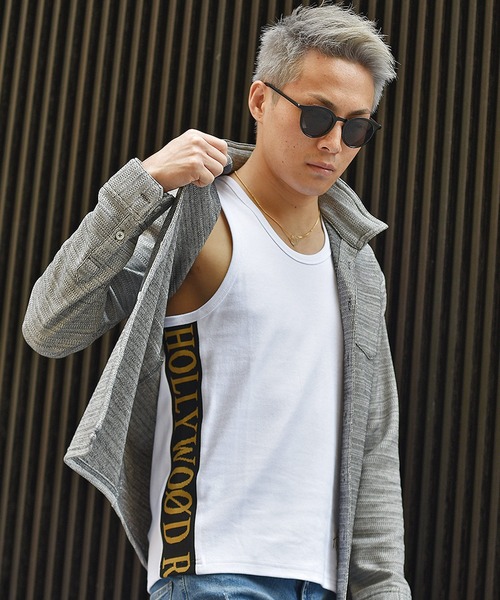 JOKER（ジョーカー）の「【JOKER】サイドラインタイトシルエットタンクトップ（タンクトップ・メンズ・ブラック/ホワイト・M/L/XL）」の4枚目の写真