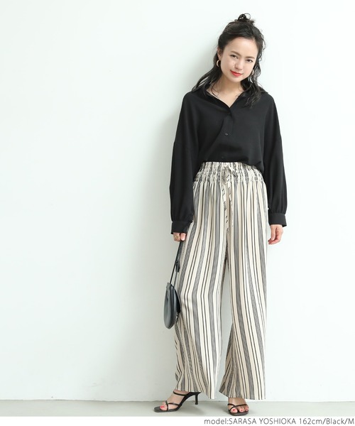 coca(coca)(コカ)の「とろみドルマンシャツ(シャツ/ブラウス・レディース・ホワイト/ブラック/カーキ・M/L)」の15枚目の写真