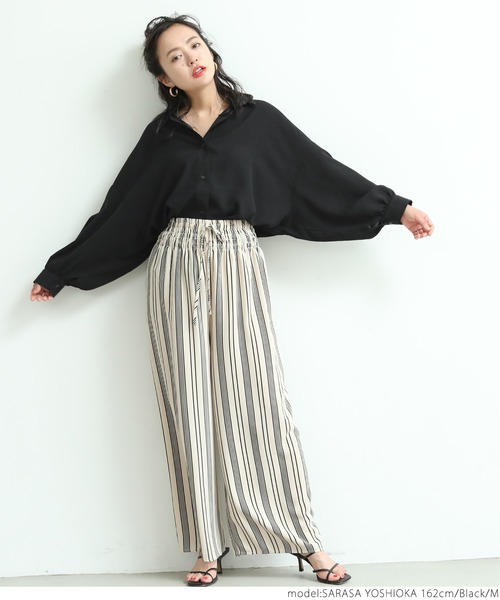 coca(coca)(コカ)の「とろみドルマンシャツ(シャツ/ブラウス・レディース・ホワイト/ブラック/カーキ・M/L)」の17枚目の写真