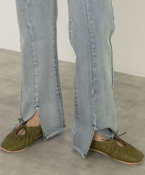 w closet（ダブルクローゼット）の「ギャザーパンプス（パンプス・レディース・ブラック/グリーン/アニマル/キナリ/セージグリーン/ピンク・M/L）」の4枚目の写真