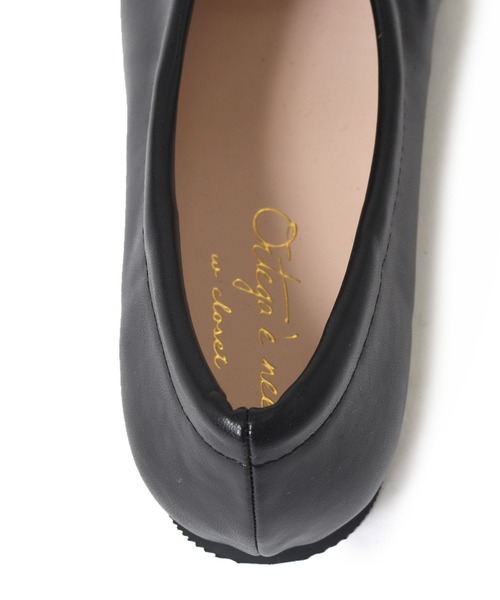 w closet（ダブルクローゼット）の「ギャザーパンプス（パンプス・レディース・ブラック/グリーン/アニマル/キナリ/セージグリーン/ピンク・M/L）」の7枚目の写真