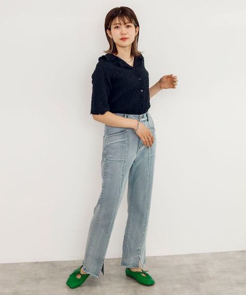 w closet（ダブルクローゼット）の「ギャザーパンプス（パンプス・レディース・ブラック/グリーン/アニマル/キナリ/セージグリーン/ピンク・M/L）」の22枚目の写真