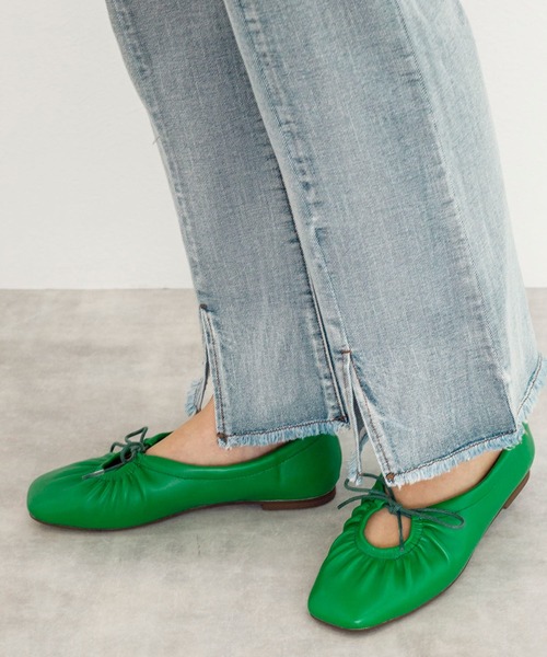 w closet（ダブルクローゼット）の「ギャザーパンプス（パンプス・レディース・ブラック/グリーン/アニマル/キナリ/セージグリーン/ピンク・M/L）」の21枚目の写真