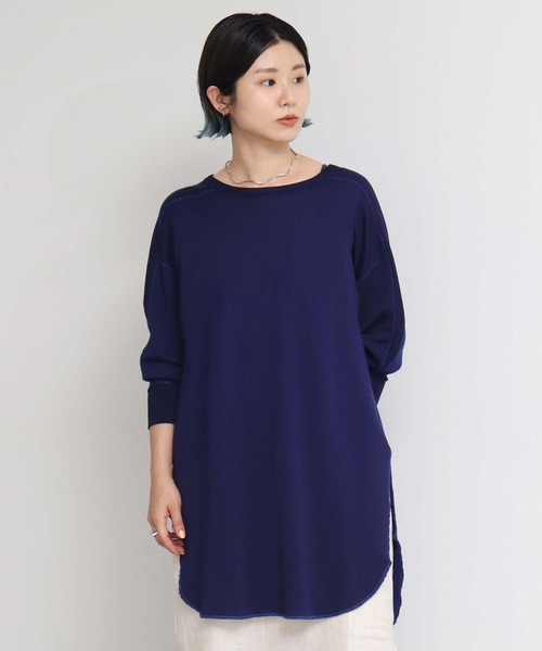 nitca(ニトカ)の「15thレーヨン裏毛ロング プルオーバー(スウェット・レディース・ネイビー・FREE)」の1枚目の写真