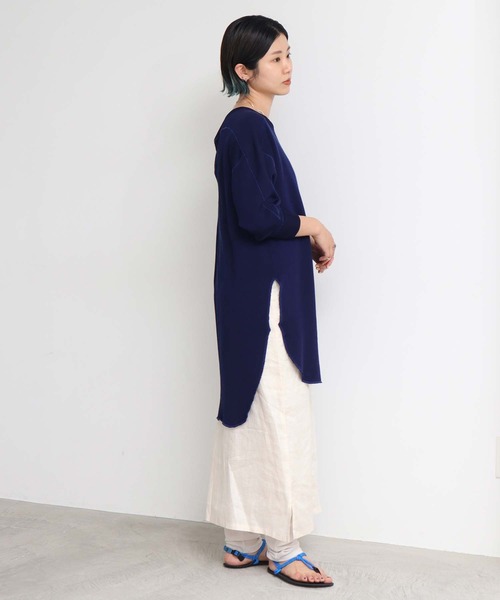 nitca(ニトカ)の「15thレーヨン裏毛ロング プルオーバー(スウェット・レディース・ネイビー・FREE)」の2枚目の写真