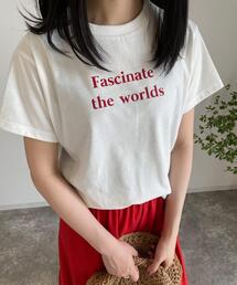 カラープリントロゴTシャツ