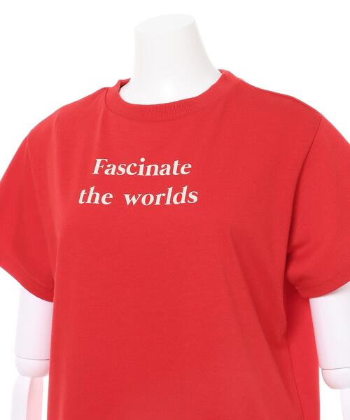 MLI'A（エムリア）の「カラープリントロゴTシャツ（Tシャツ/カットソー・レディース・ホワイト×レッド/ホワイト×グリーン/ブラック×ホワイト/レッド系3・M）」の8枚目の写真