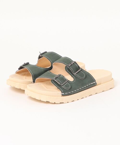STYLEBLOCK(スタイルブロック)の「ダブルベルトサンダル(サンダル・レディース・ブラック/ピンク/カーキ/グリーン・35/37/40/39/38/36)」の8枚目の写真