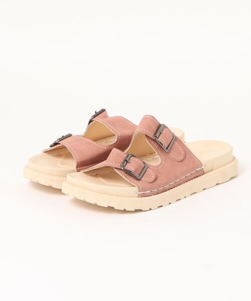 STYLEBLOCK(スタイルブロック)の「ダブルベルトサンダル(サンダル・レディース・ブラック/ピンク/カーキ/グリーン・35/37/40/39/38/36)」の9枚目の写真