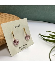 【Le soleil】可憐に輝く スワロフスキーピアス(MA)