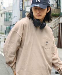 U.S. POLO ASSN. | U.S. POLO ASSN. /ユーエスポロアッスン 別注ワンポイント刺繍 ビッグシルエットカットソー 長袖tee トップス(Tシャツ/カットソー)