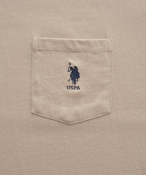 U.S.POLOASSN./ユーエスポロアッスン別注ワンポイント刺繍ビッグシルエットカットソー長袖teeトップス