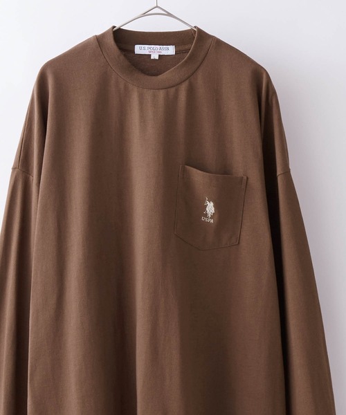 U.S.POLOASSN./ユーエスポロアッスン別注ワンポイント刺繍ビッグシルエットカットソー長袖teeトップス