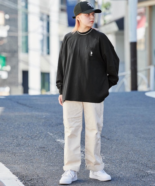 U.S.POLOASSN./ユーエスポロアッスン別注ワンポイント刺繍ビッグシルエットカットソー長袖teeトップス