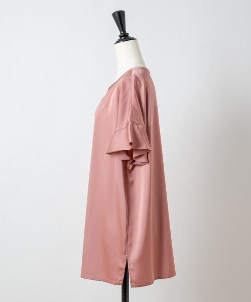 Rewde(ルゥデ)の「【TV着用】スキッパーラッフルフリルブラウス(1R13-07148)(シャツ/ブラウス・レディース・ピンク/ブラウン/ベージュ・M)」の19枚目の写真