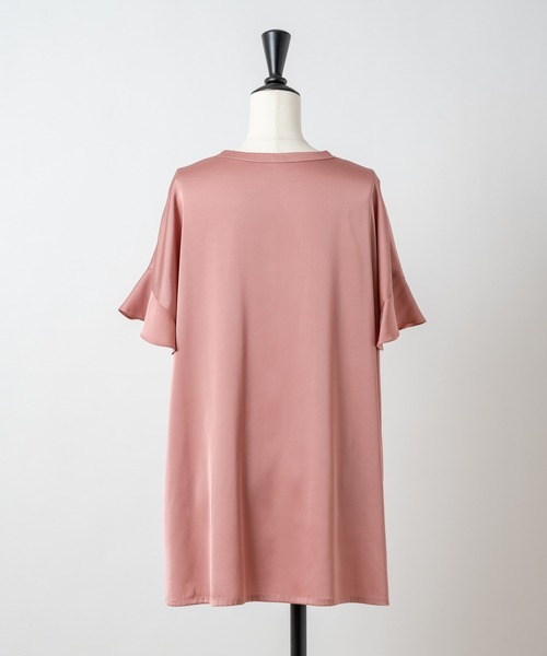 Rewde(ルゥデ)の「【TV着用】スキッパーラッフルフリルブラウス(1R13-07148)(シャツ/ブラウス・レディース・ピンク/ブラウン/ベージュ・M)」の20枚目の写真