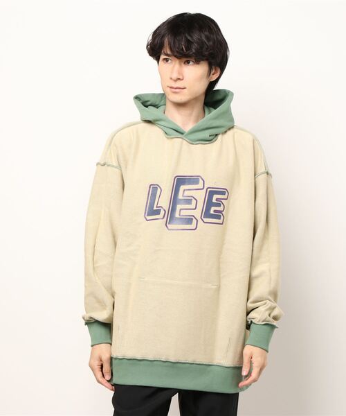 Lee（リー）の「Lee/リー　裏毛 ロゴプリント入り リバーシブル プルパーカー（パーカー・メンズ・ブラック/グレー/グリーン・LARGE/MEDIUM/X-LARGE）」の8枚目の写真