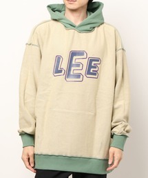 Lee/リー　裏毛 ロゴプリント入り リバーシブル プルパーカー