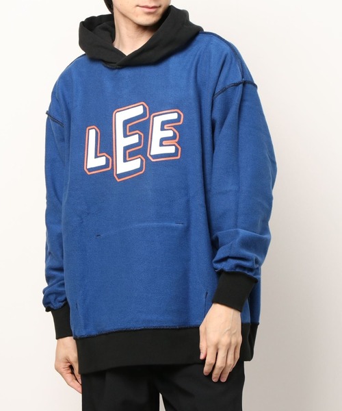 Lee（リー）の「Lee/リー　裏毛 ロゴプリント入り リバーシブル プルパーカー（パーカー・メンズ・ブラック/グレー/グリーン・LARGE/MEDIUM/X-LARGE）」の9枚目の写真