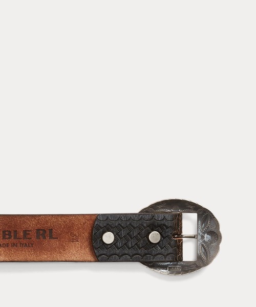 スタデッド レザー ベルト（ベルト）｜RRL（ダブル アール エル）の